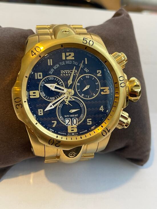 Invicta Other - Invicta Venom Chronograph Black Dial Gold-plated Men's Watch 17634